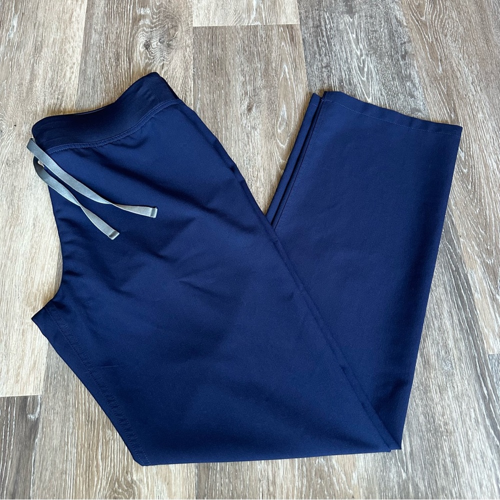 Figs Navy Livingston High Waisted Basic Scrub Pant